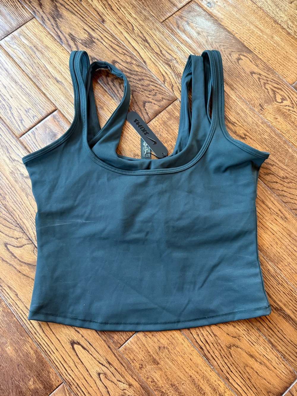 Nike SKIMS Matte Double Strap Scoop Tank Dark Teal M NWT